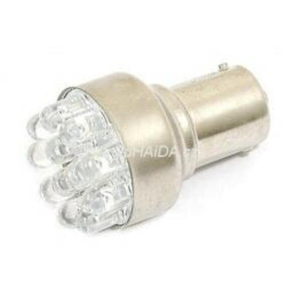 Žárovka 12LED 12V Ba15s červená  33727