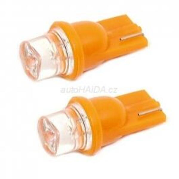 Žárovka 1LED 12V T10 oranžová 2ks  33706