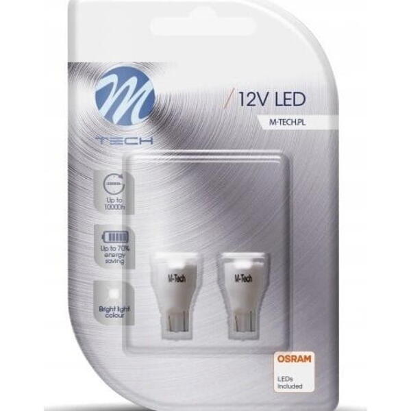 Žárovka LED 12V W16W T15 M-TECH 7XSMD2835 blistr 2 ks