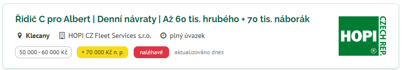 HOPI inzerát