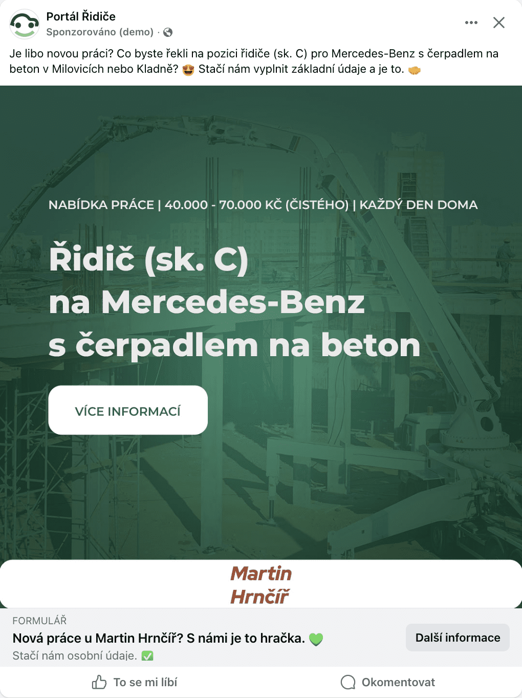 Martin Hrnčíř kampaň