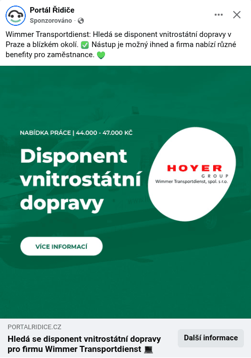 Propagace pozice na Facebooku
